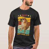 犬最高の母の引用文犬の母のコスチュームクールチーム Tシャツ (正面)