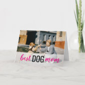 犬最高の母の日の写真 カード (正面)