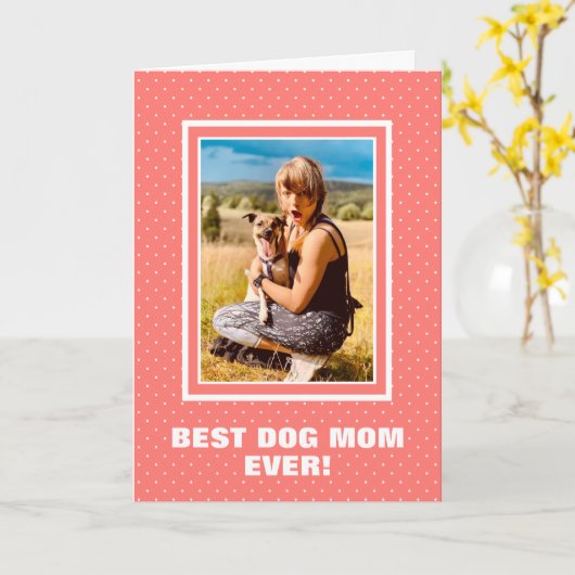 犬最高の母の日 カード (黄色い花)