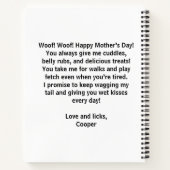 犬最高の母の日 ノートブック (裏面)