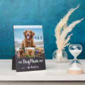 犬最高の母は今までパーソナライズされた4ペット写真コラージュ フォトプラーク (側面)