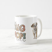 犬最高の母は今まで二重の犬の写真ペット愛好家ギフト コーヒーマグカップ (正面右)