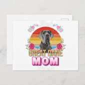 犬最高の母は今まで偉大なダーンフローラ恋人の母の日 シーズンポストカード (正面/裏面)
