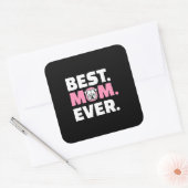 犬最高の母は今まで英語ブルドッグ恋人 スクエアシール (封筒)