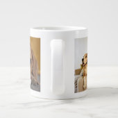 犬最高の母は今まで…2枚の写真パーソナライズされた巨人 ジャンボコーヒーマグカップ (裏面)