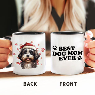 犬最高の母は常にクリスマスかわいいシーズー(犬)Tzu犬 マグカップ