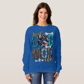 犬最高の母は常にファンシーアニマルプリント女子 スウェットシャツ (正面フル)