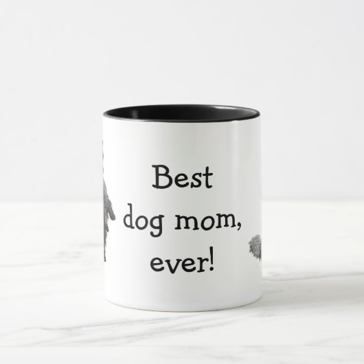 犬最高の母は常に写真文字コーヒー恋人 マグカップ (中央)