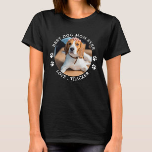 犬最高の母は常に手のプリントカスタムかわいいペットの写真 Tシャツ
