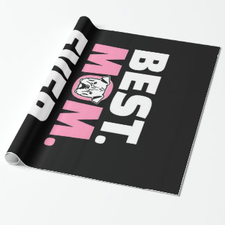 犬最高の母は常に英語ブルドッグ恋人ギフト ラッピングペーパー