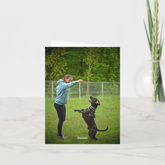 犬最高の母は母のデイカードを拳で叩く 招待状 (裏面)