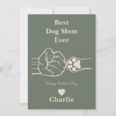 犬最高の母は母のデイカードを拳で叩く 招待状 (正面)