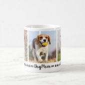 犬最高の母エバパーソナライズされたー3ペット写真 コーヒーマグカップ (中央)