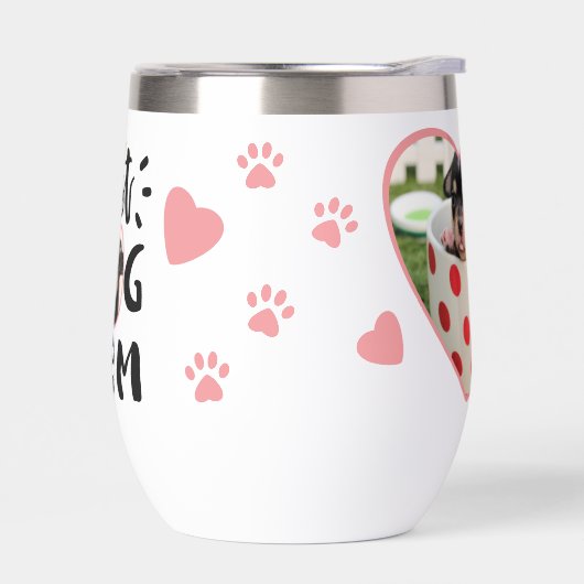 犬最高の母タイポグラフィハートペット写真かわいい手 (左面)