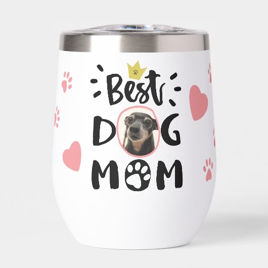 犬最高の母タイポグラフィハートペット写真かわいい手 (正面)