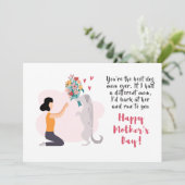 犬最高の母ハッピー母の日の花 シーズンカード (スタンド正面)