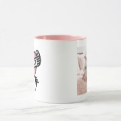 犬最高の母ハートタトゥー写真と文字 マグカップ (中央)