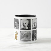 犬最高の母パパ写真コラージギフトラブドッグ マグカップ (中央)