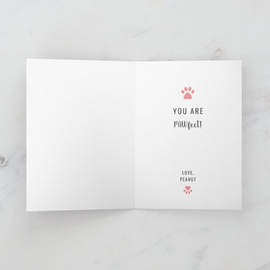 犬最高の母ペット写真かわいいタイポグラフィ母の日 シーズンカード (内部)