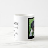 犬最高の母ポーソーム白黒フォトマグカップ コーヒーマグカップ (中央)