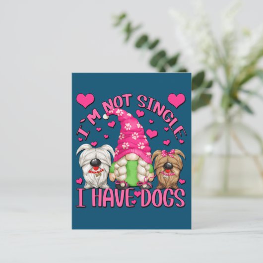 犬最高の母格言おもしろい犬ことわざ ポストカード (スタンド正面)