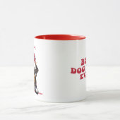 犬最高の母犬の手パーソナライズされたスケッチ マグカップ (中央)