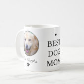 犬最高の母2写真ペット名パーソナライズされた0 コーヒーマグカップ (正面左)