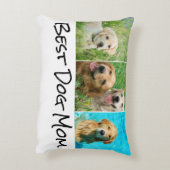 犬最高の母3フォトコラージュアクセントピロー アクセントクッション (裏面(縦))