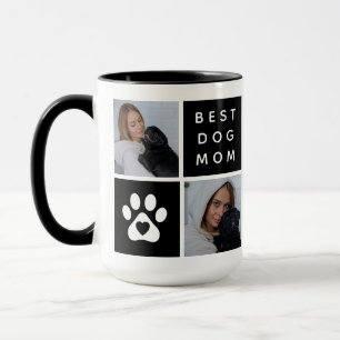 犬最高の母4 xフォトコラージグリッド マグカップ