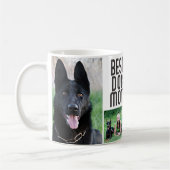 犬最高の母6カスタム枚フォトコラージュ母の日 コーヒーマグカップ (左)