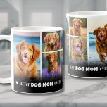 犬最高の母8写真コラージュ コーヒーマグカップ<br><div class="desc">犬パーソナライズされた最高のの母は今まで8写真コラージュのコーヒーマグ。このカスタムマグは、あなたの生活の中で犬の母誇りを持ったのための完璧な贈り物祝で、彼女の毛皮の友人との彼女の特別な絆。8枚の貴重な写真のコラージュを備えたマグカップは、1つのお気に入りの一口で心温まる思い出の瞬間を捉えている。"最高のDog Mom Ever"は、灰色の文字と感傷的なtouchのための小さなハートのアクセントとグラデーション、柔らかい白い背景の両側に表示される。さらにパーソナライズするために、彼女の犬の名前を追加し、その横に小さな灰色のハートを付け、このマグカップは彼女のユニークな彼女を作る。母の日、誕生日、クリスマス、または大事な行事に最適な、このマグカップは、デザインと甘いペットの思い出を組み合わせモダン、4本足の家族を大切にする犬の母のための思いやりある形見だ。</div>