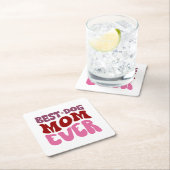 犬最高の母 スクエアペーパーコースター (インサイチュ)