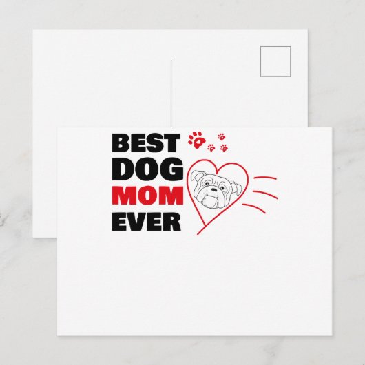 犬最高の母 ポストカード (正面/裏面)