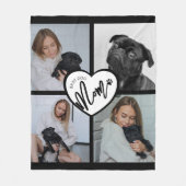 犬最高の母 |写真のコラージュ フリースブランケット (正面)