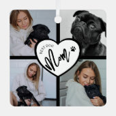 犬最高の母 |写真のコラージュ メタルオーナメント (正面)