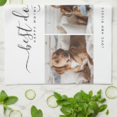 犬最高の母:犬パーソナライズされた写真母の日 キッチンタオル (折り畳み)