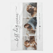 犬最高の母:犬パーソナライズされた写真母の日 キッチンタオル (縦)