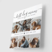犬最高の母：犬パーソナライズされた写真母の日 スクエア壁時計 (傾斜)
