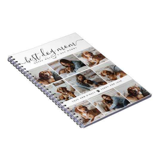 犬最高の母:犬パーソナライズされた写真母の日 ノートブック (右側)