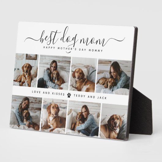 犬最高の母：犬パーソナライズされた写真母の日 フォトプラーク (側面)