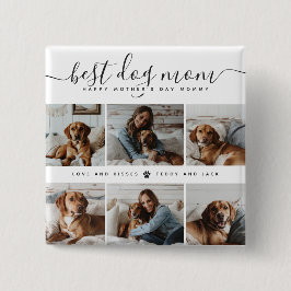 犬最高の母：犬パーソナライズされた写真母の日 缶バッジ