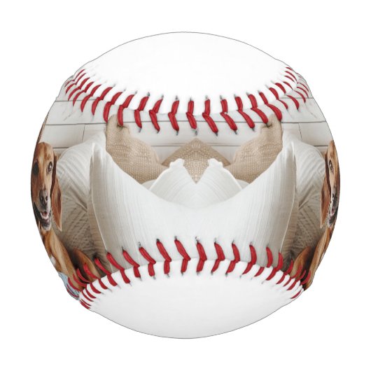 犬最高の母：犬パーソナライズされた写真母の日 野球ボール (正面)