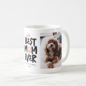 犬最高の母Ever 2 Photo Pawprint コーヒーマグカップ (正面右)