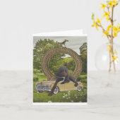 犬最高の- カード (黄色い花)