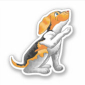 犬望遠鏡 シール (正面)