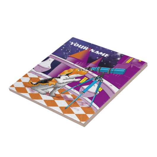 犬望遠鏡 タイル (側面)