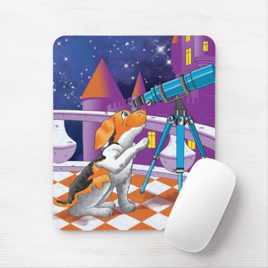 犬望遠鏡 マウスパッド (マウス)