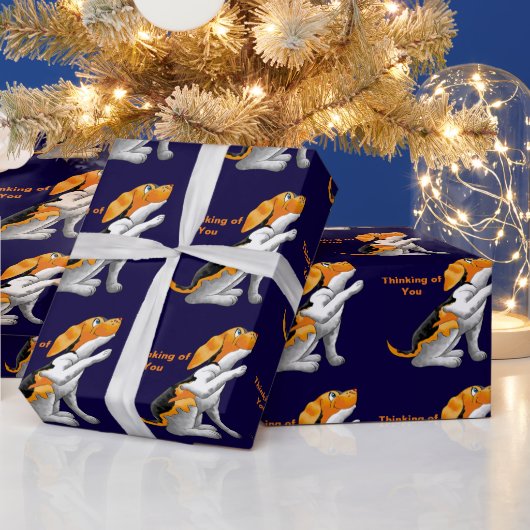 犬望遠鏡 ラッピングペーパー (クリスマス)