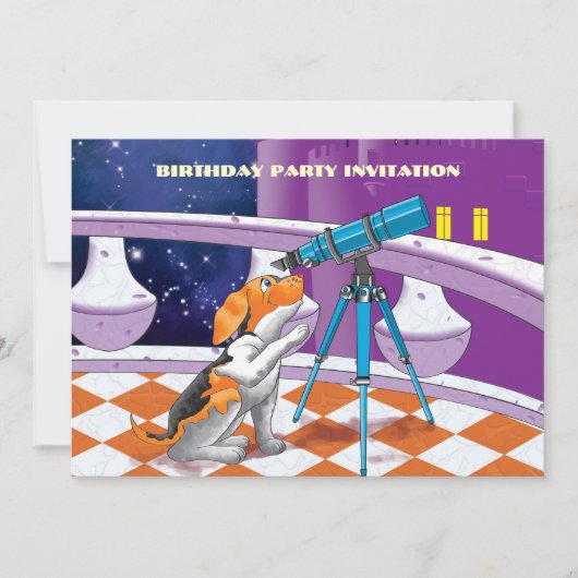 犬望遠鏡 招待状 (正面)
