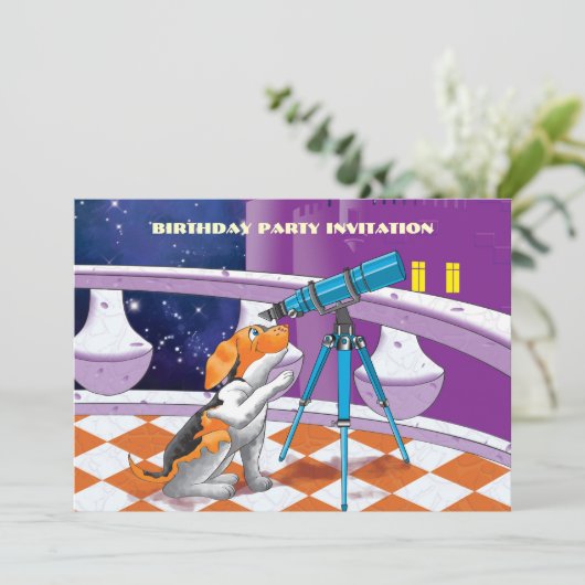 犬望遠鏡 招待状 (スタンド正面)